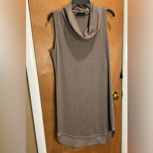 EZRA Taupe Cowl Neck Dress Large